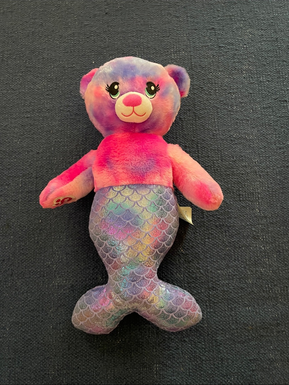 Build-A-Bear Pink and Rainbow Mermaid Bear Plush
